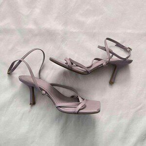 H&M Light Purple Square Toe Heel Sandals Size 8
